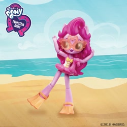 Size: 960x960 | Tagged: safe, pinkie pie, better together, equestria girls, clothes, doll, equestria girls logo, equestria girls minis, official, solo, swimsuit, toy