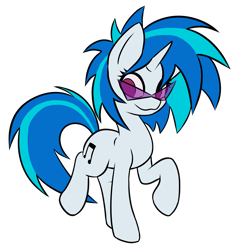 Size: 3080x3246 | Tagged: safe, artist:whazzam95, dj pon-3, vinyl scratch, pony, unicorn, high res, kamina sunglasses, solo