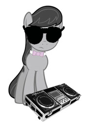 Size: 379x533 | Tagged: safe, octavia melody, earth pony, pony, discorded, simple background, turntable, white background