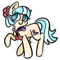 Size: 1024x1024 | Tagged: safe, artist:stargels, coco pommel, earth pony, pony, female, mare, simple background, solo, white background