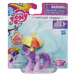 Size: 500x500 | Tagged: safe, derpibooru import, twilight sparkle, blind bag, cute, eyes closed, happy, irl, open mouth, photo, raised hoof, smiling, solo, toy, umbrella