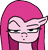 Size: 496x519 | Tagged: safe, artist:paintanon, pinkie pie, earth pony, pony, bust, ms paint, pinkamena diane pie, raised eyebrow, simple background, solo, transparent background