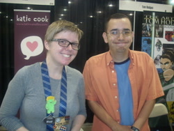 Size: 2048x1536 | Tagged: safe, human, chris, cosplay, dan vs, glasses, irl, irl human, katie cook, meta, phoenix comicon 2013, photo