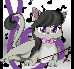 Size: 900x834 | Tagged: safe, artist:diamond--rose, octavia melody, cat, catified, solo, species swap