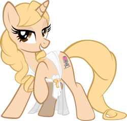 Size: 2906x2771 | Tagged: safe, artist:lysok, oc, oc only, oc:taralicious, pony, unicorn, clothes, female, high res, mare, ponified, simple background, solo, tara strong, toga, transparent background, voice actor