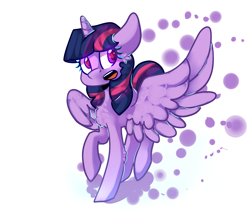 Size: 2000x1750 | Tagged: safe, artist:byspot, derpibooru import, twilight sparkle, twilight sparkle (alicorn), alicorn, pony, simple background, solo, spread wings