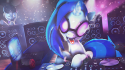 Size: 1920x1080 | Tagged: safe, artist:star-lightstarbright, dj pon-3, octavia melody, vinyl scratch, earth pony, pony, 3d, drugs, tongue out