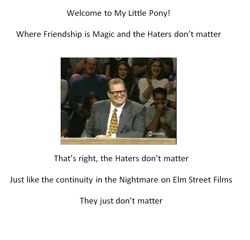 Size: 1104x1060 | Tagged: safe, human, brony, drew carry, haters, male, nightmare on elm street, text, whose line is it anyway