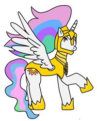 Size: 1000x1250 | Tagged: safe, artist:costello336, princess celestia, alicorn, pony, armor, clothes, simple background, solo, transparent background