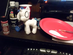 Size: 600x450 | Tagged: safe, dj pon-3, vinyl scratch, oc, pony, conversion, custom, funrise, irl, photo, plushie, you tried