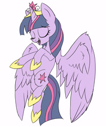 Size: 5000x6000 | Tagged: safe, artist:allisonbacker, derpibooru import, twilight sparkle, twilight sparkle (alicorn), alicorn, pony, absurd resolution, eyes closed, flying, simple background, solo