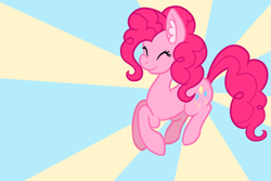 Size: 2700x1800 | Tagged: safe, artist:jacklynjc, pinkie pie, pony, eyes closed, happy, smiling, solo