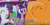 Size: 640x319 | Tagged: safe, artist:mlp-captions, derpibooru import, screencap, fluttershy, rarity, spike, twilight sparkle, twilight sparkle (alicorn), alicorn, dragon, pegasus, pony, unicorn, what about discord?, discovery family logo, double chin, flutterrange, food, inanimate tf, meme, orange, orangified, transformation, youtube caption