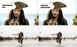 Size: 1292x800 | Tagged: safe, equestria girls, equestria girls (movie), equestria girls drama, exploitable meme, forced meme, jack sparrow, meme, meta, truth, unpopular opinion sparrow