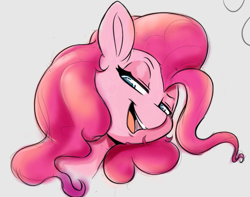 Size: 989x781 | Tagged: safe, artist:tre, pinkie pie, earth pony, pony, bust, female, looking at you, mare, portrait, simple background, solo, white background