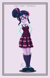 Size: 1320x2040 | Tagged: safe, artist:j-nanasca, derpibooru import, sci-twi, twilight sparkle, equestria girls, clothes, crystal prep academy uniform, school uniform, solo