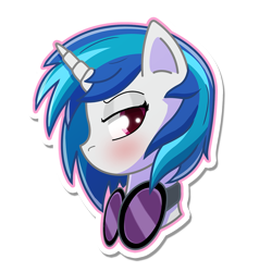 Size: 990x990 | Tagged: safe, artist:gehn94, dj pon-3, vinyl scratch, pony, unicorn, bedroom eyes, bust, portrait, profile, solo