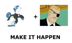 Size: 1337x796 | Tagged: safe, fancypants, exploitable meme, harvey birdman, make it happen, meme, meta, phil ken sebben