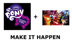 Size: 1337x796 | Tagged: safe, equestria girls, exploitable meme, magicka, make it happen, meme, meta