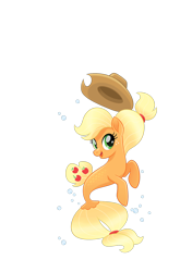 Size: 1128x1600 | Tagged: safe, applejack, seapony (g4), my little pony: the movie, female, mare, seaponified, seapony applejack, simple background, solo, species swap, transparent background