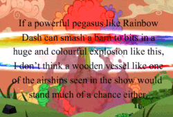 Size: 350x236 | Tagged: safe, edit, edited screencap, screencap, lesson zero, atomic rainboom, explosion, meta, mushroom cloud, no pony, text