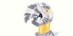 Size: 1560x765 | Tagged: safe, artist:mlpcharactors1216, zecora, zebra, simple background, solo, white background