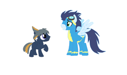 Size: 1080x640 | Tagged: safe, soarin', pony, base used, clothes, male, ponified, simple background, uniform, white background, wonderbolts uniform, yu-gi-oh!, yu-gi-oh! 5d's, yusei fudo