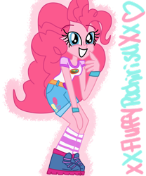 Size: 1024x1229 | Tagged: safe, artist:xxfluffypachirisuxx, pinkie pie, equestria girls, legend of everfree, simple background, solo, transparent background