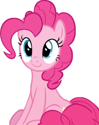 Size: 3982x5000 | Tagged: safe, artist:wcctnoam, pinkie pie, earth pony, pony, school daze, cute, diapinkes, simple background, sitting, solo, transparent background, vector