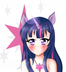 Size: 1992x2184 | Tagged: safe, artist:its-raining-clouds, derpibooru import, twilight sparkle, human, cute, eared humanization, horned humanization, humanized, looking at you, smiling, solo