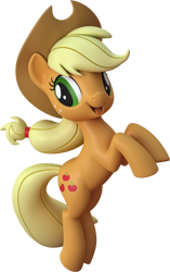 Size: 3548x5636 | Tagged: safe, artist:andrew hickinbottom, applejack, earth pony, pony, my little pony: the movie, 3d, simple background, solo, transparent background