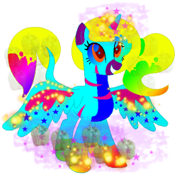 Size: 458x452 | Tagged: safe, artist:discordiscoolio, artist:selenaede, oc, oc only, oc:princess rainboom artheartstar, alicorn, pony, alicorn oc, joke oc, simple background, solo, white background