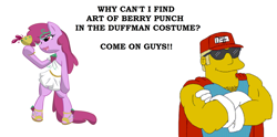 Size: 3312x1640 | Tagged: safe, berry punch, berryshine, duff man, exploitable meme, make it happen, meme, meta, text, the simpsons