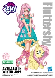 Size: 800x1133 | Tagged: safe, artist:shunya yamashita, fluttershy, human, pegasus, pony, better together, equestria girls, bishoujo, blushing, female, human ponidox, humanized, kotobukiya, kotobukiya fluttershy, mare, official, self ponidox