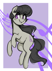 Size: 1552x2105 | Tagged: safe, artist:glacierclear, octavia melody, earth pony, pony, backwards cutie mark, blushing, cute, looking at you, smiling, solo, tavibetes