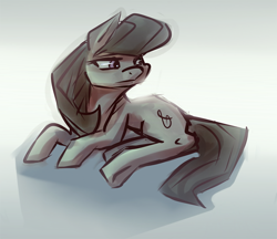 Size: 600x518 | Tagged: safe, artist:cometakat, octavia melody, earth pony, pony, backwards cutie mark, sketch, solo