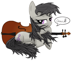 Size: 2598x2220 | Tagged: safe, artist:grivous, octavia melody, earth pony, pony, bedroom eyes, cello, graúna, messy mane, musical instrument, solo