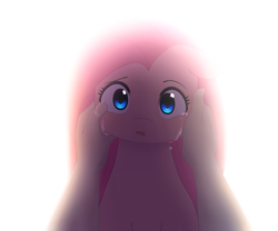 Size: 1200x1000 | Tagged: safe, artist:pinkcappachino, pinkie pie, earth pony, human, pony, bust, comforting, crying, cute, cuteamena, female, hand, looking at you, mare, offscreen character, offscreen human, pinkamena diane pie, portrait, sad, sadorable