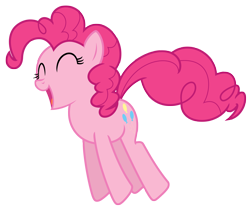 Size: 8000x6626 | Tagged: safe, artist:estories, pinkie pie, earth pony, pony, absurd resolution, eyes closed, happy, simple background, solo, transparent background, vector