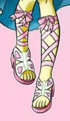 Size: 717x1234 | Tagged: safe, artist:chibi-jen-hen, fluttershy, better together, equestria girls, cropped, feet, legs, needs more resolution, pictures of legs, sandals