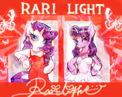 Size: 648x515 | Tagged: safe, artist:onofuji, derpibooru import, rarity, twilight sparkle, anthro, female, lesbian, rarilight, shipping