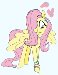 Size: 744x961 | Tagged: safe, artist:mewnikitty, fluttershy, pegasus, pony, female, headcanon, lgbt, lgbt headcanon, pride, pride flag, solo, trans girl, transgender, transgender pride flag