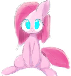 Size: 1016x1086 | Tagged: safe, artist:91o42, pinkie pie, earth pony, pony, cute, cuteamena, female, looking at you, mare, pinkamena diane pie, simple background, solo, white background