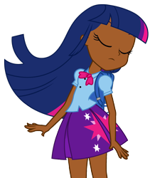 Size: 1280x1517 | Tagged: safe, artist:php50, derpibooru import, twilight sparkle, equestria girls, dark skin, racism in the comments, solo