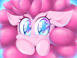 Size: 800x600 | Tagged: safe, artist:thegreatrouge, pinkie pie, earth pony, pony, cute, diapinkes, female, mare, smiling, solo