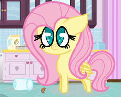 Size: 1929x1541 | Tagged: safe, artist:rachelclaraart, fluttershy, pegasus, pony, chibi, cookie, cookie jar, food, solo