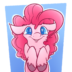 Size: 2900x2900 | Tagged: safe, artist:witchtaunter, pinkie pie, earth pony, pony, cute, diapinkes, female, floppy ears, looking at you, mare, ponk, smiling, solo, unshorn fetlocks