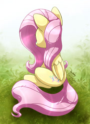 Size: 870x1200 | Tagged: safe, artist:joakaha, fluttershy, pegasus, pony, crying, female, mare, sad, solo