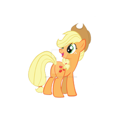 Size: 1024x990 | Tagged: safe, artist:choccymilkshake, applejack, earth pony, pony, plot, simple background, solo, transparent background, watermark