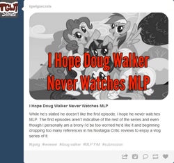 Size: 625x585 | Tagged: safe, barely pony related, doug walker, meta, text, tumblr